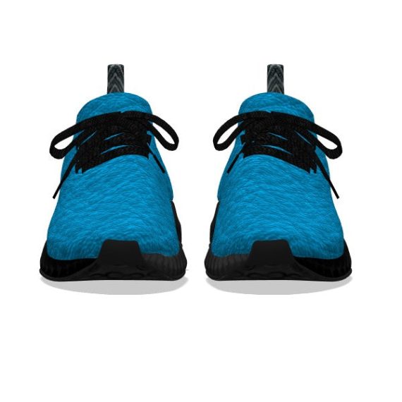 Aqua Blue Leather - Black Soles